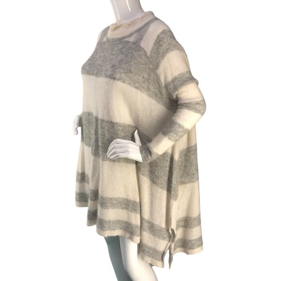 Free People Womens Size XS/S Poncho Lafayette Stripe Alpaca Blend Sweater - Picture 4 of 15